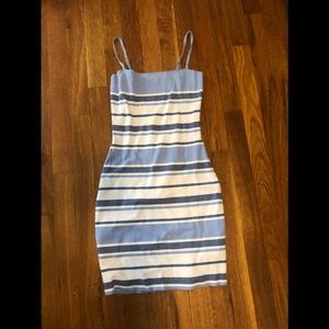 Superdown Blue striped mini dress